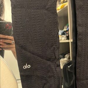 Alo Black Textured Leggings